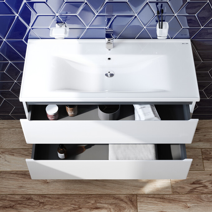 Тумба с раковиной подвесная, 100 см Am.Pm X-Joy M85-FHX1002-WC1002WG38, фото 3
