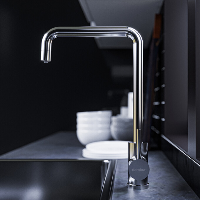 Смеситель для кухни Damixa Merkur 710720000 (нержавейка, с каналом питьевой воды), фото 4