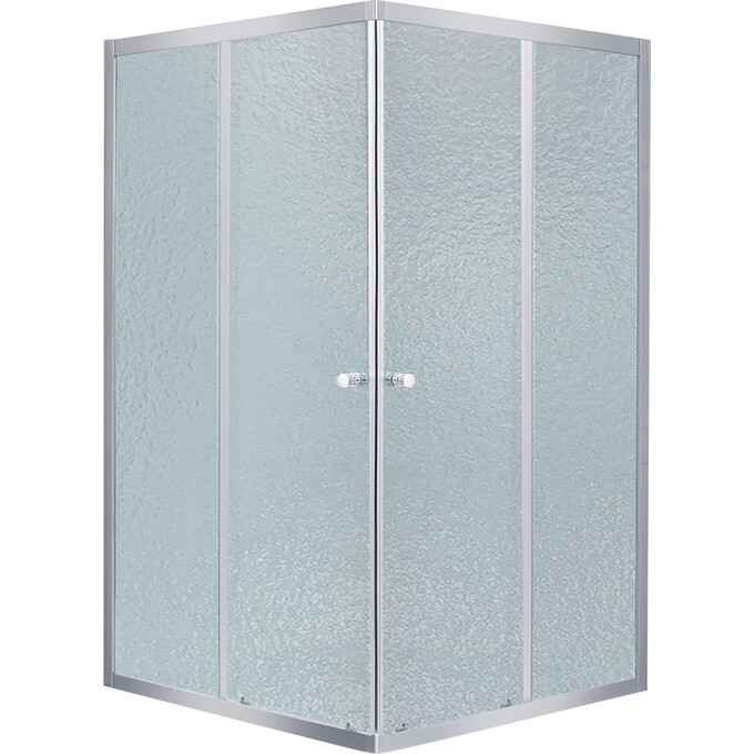 Душевая кабина без поддона 90x90 см Lidz Wawel SC90x90.SAT.LOW.FR (профиль сатин, стекло матовое), фото 