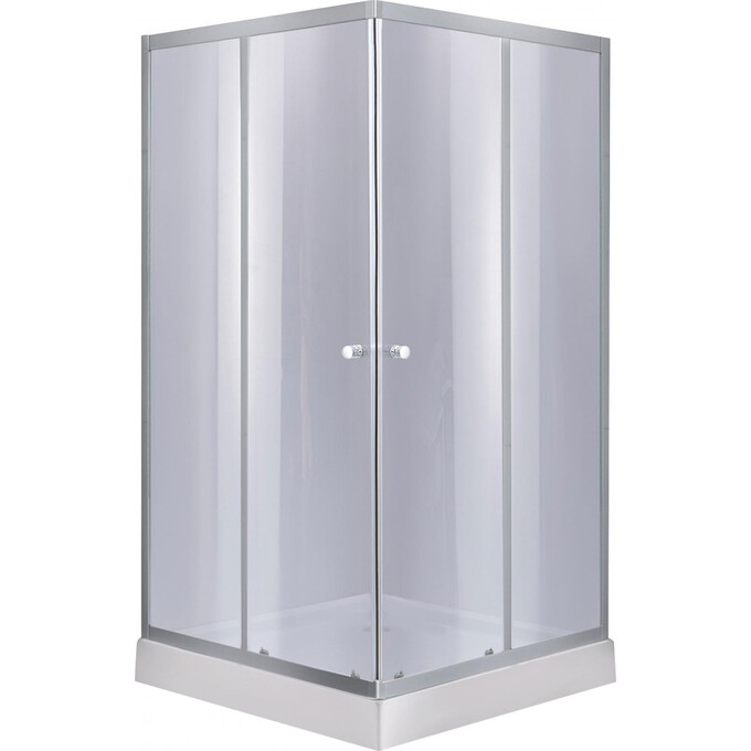 Душевая кабина 90x90 см Lidz Wawel SC90x90.SAT.LOW.GR с поддоном Mazur ST90x90x16 (LWASC9090SATLOWGR2SET, профиль сатин, стекло тонированное), фото 