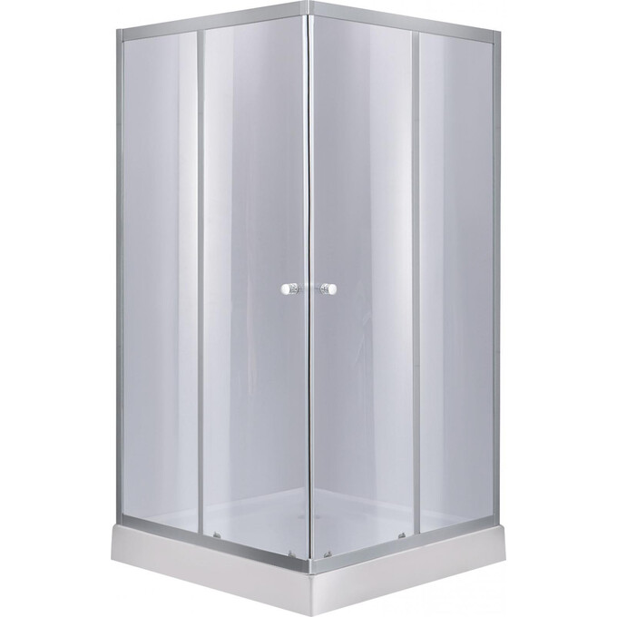 Душевая кабина 80x80 см Lidz Wawel SC80x80.SAT.LOW.GR с поддоном Mazur ST80x80x16 (LWASC8080SATLOWGR2SET, профиль сатин, стекло тонированное), фото 