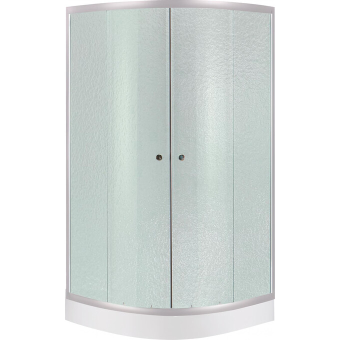 Душевая кабина 90x90 см Lidz Latwa SC90x90.SAT.LOW.FR с поддоном Kupala ST90x90x16 (профиль сатин, стекло матовое), фото 