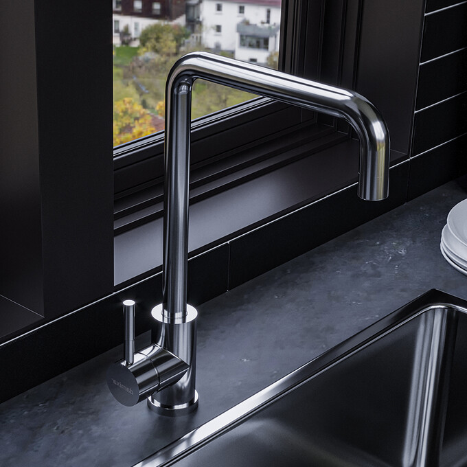 Смеситель для кухни Damixa Merkur 710720000 (нержавейка, с каналом питьевой воды), фото 3