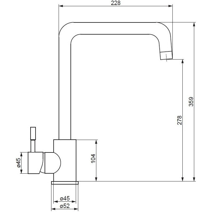 Смеситель для кухни Damixa Merkur 710720000 (нержавейка, с каналом питьевой воды), фото 9