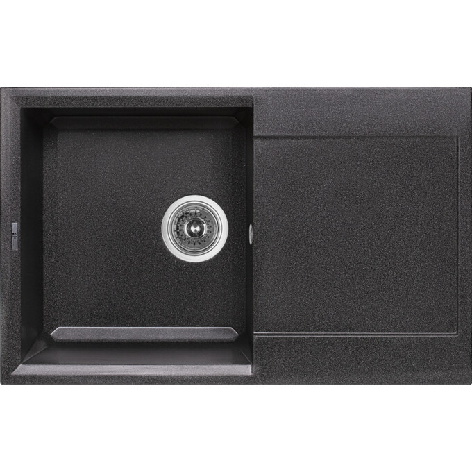Кухонная мойка Lidz 790x495/230 GRF-13 (LIDZGRF13790495230, искусственный камень, 79x50 см, графит), Цвет производителя: графит, фото 