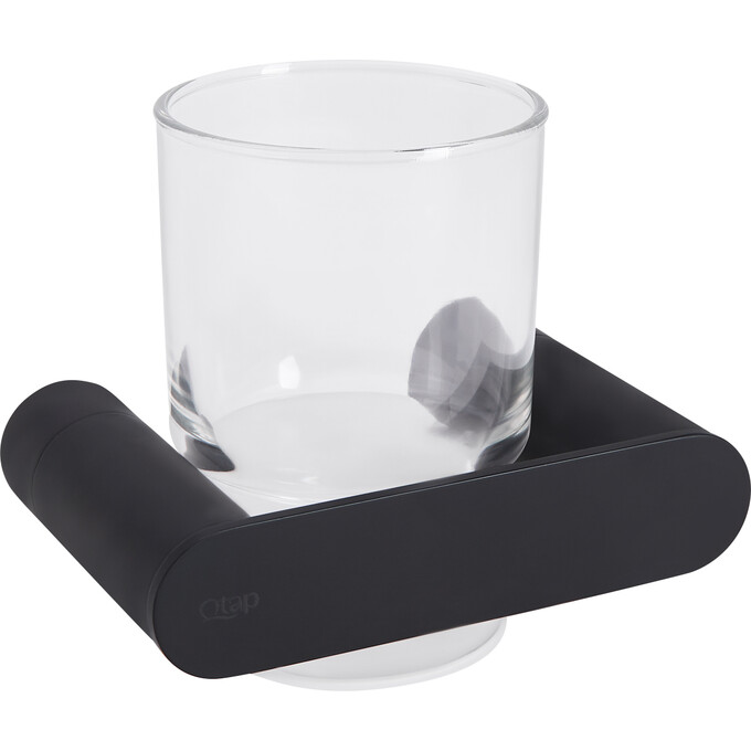 Стакан настенный Qtap Sklenka 6102103B (QTSTK6102103B, черный), фото 