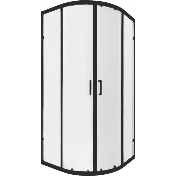 Душевая кабина без поддона 90x90 см Qtap Taurus BLA1099AC6 (профиль черный матовый, стекло прозрачное), фото 