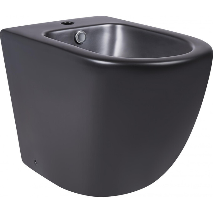Биде напольное Qtap Robin QT13442141CMB (черное матовое), фото 