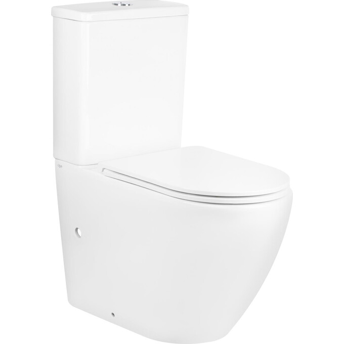 Безободковый унитаз-компакт Qtap Robin QT13222141ARW (с сиденьем), фото 