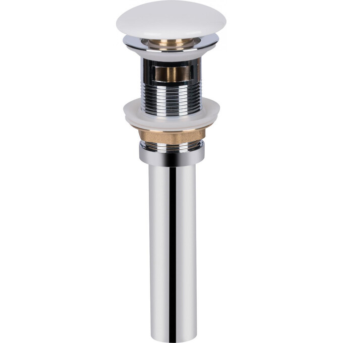 Донний клапан з переливом Qtap PU02O (QT066PU02OW, білий), фото 