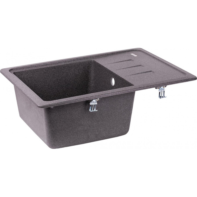 Кухонна мийка Lidz 620x435/200 GRF-13 (LIDZGRF13620435200, штучний камінь, 61x43 см, графіт), Колір виробника: графіт, фото , изображение 3