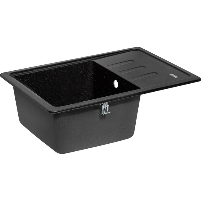 Кухонна мийка Lidz 620x435/200 BLM-14 (LIDZBLM14620435200, штучний камінь, 61x43 см, чорна), Колір виробника: чорний матовий, фото , изображение 3