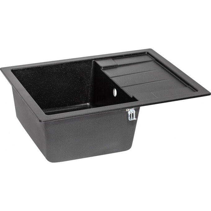 Кухонна мийка Lidz 650x500/200 BLM-14 (LIDZBLM14650500200, штучний камінь, 64x49 см, чорна), Колір виробника: чорний матовий, фото , изображение 3