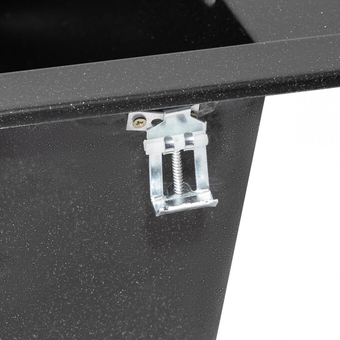 Кухонна мийка Lidz 650x500/200 BLM-14 (LIDZBLM14650500200, штучний камінь, 64x49 см, чорна), Колір виробника: чорний матовий, фото , изображение 5