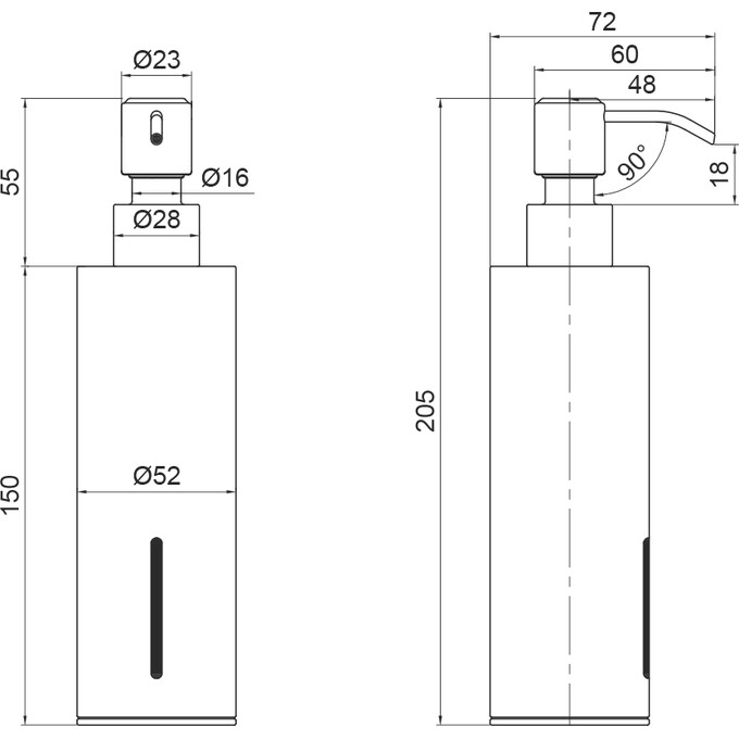 Дозатор для жидкого мыла настольный Qtap Liberty BLM 1152-1 (QTLIBBLM11521, черный), фото 3