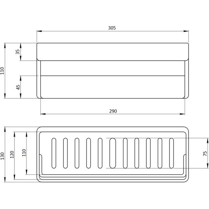 Полка настенная Qtap PL02 (QTPL02), фото 5