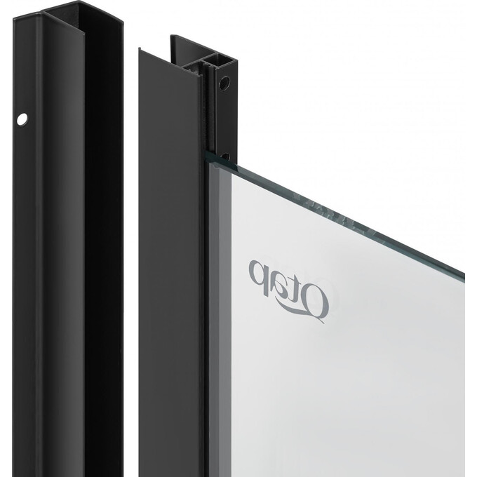 Душевая кабина без поддона 90x90 см Qtap Taurus BLA1099AC6 (профиль черный матовый, стекло прозрачное), фото 2