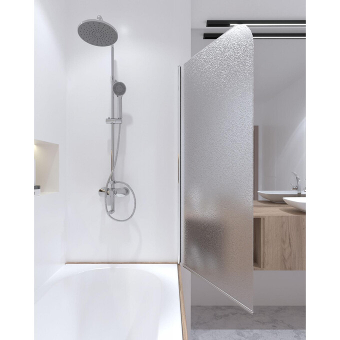 Штора на ванну Qtap Standard CRM407513APR (STDCRM407513APR, стекло Pear 6 мм, правая), фото 8