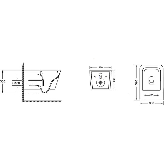 Безободковый подвесной унитаз Qtap Crow QT05335170W (с сиденьем), фото 6