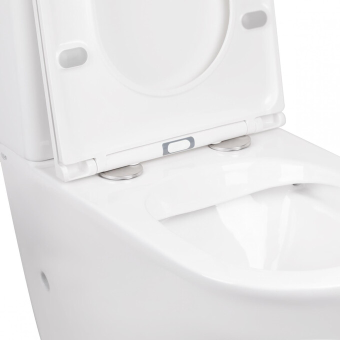 Безободковый унитаз-компакт Qtap Robin QT13222141ARW (с сиденьем), фото 8