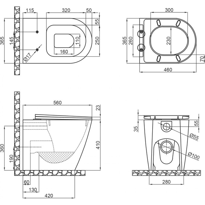 Безободковый напольный унитаз Qtap Swan QT16223178W (с сиденьем), фото 13
