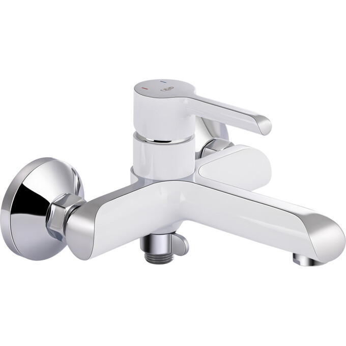 Смеситель для ванны Qtap Grand WCR 006 (белый/хром, с лейкой и шлангом), фото 2