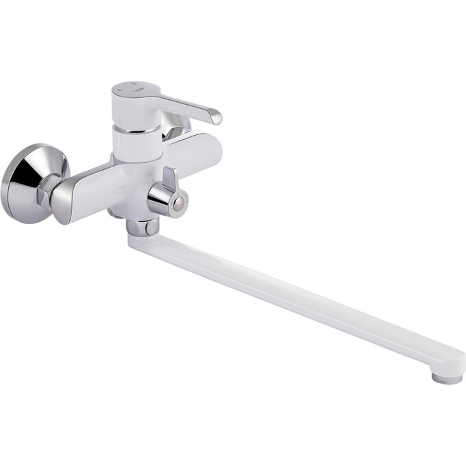 Змішувач для ванни Qtap Grand WCR 005 (білий/хром, з лійкою та шлангом), фото , изображение 2