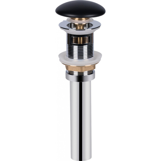 Донний клапан з переливом Qtap PU03O (QT066PU03OMB, чорний), фото , изображение 2