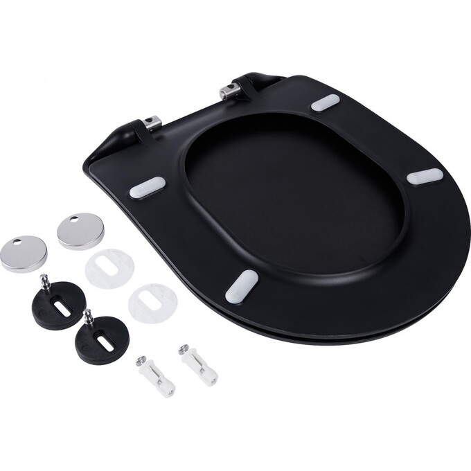 Сиденье для унитаза с микролифтом Qtap Robin, Scorpio (QT99U184UF450MB, Slim, черное), фото 5