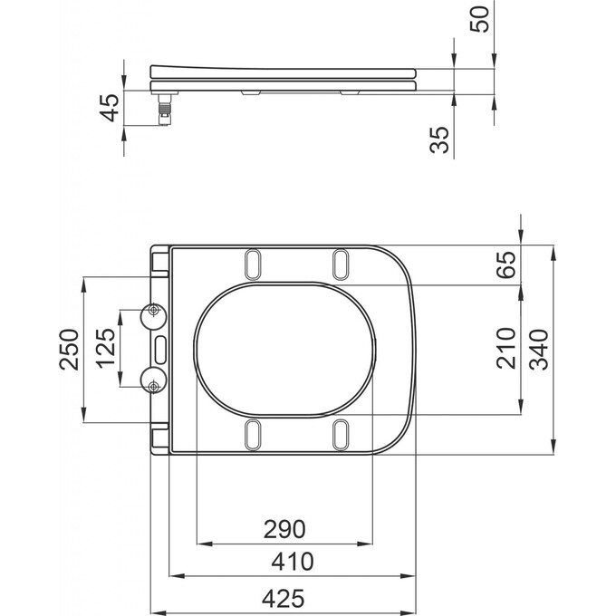 Сиденье для унитаза с микролифтом Qtap Presto (QT26992615EW, Slim), фото 6