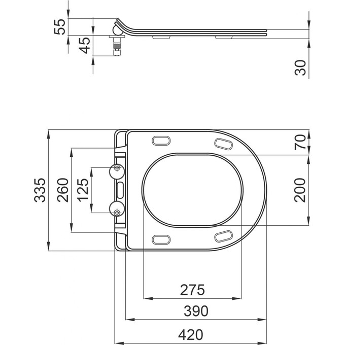 Сиденье для унитаза с микролифтом Qtap Presto (QT26991217AW, Slim), фото 6