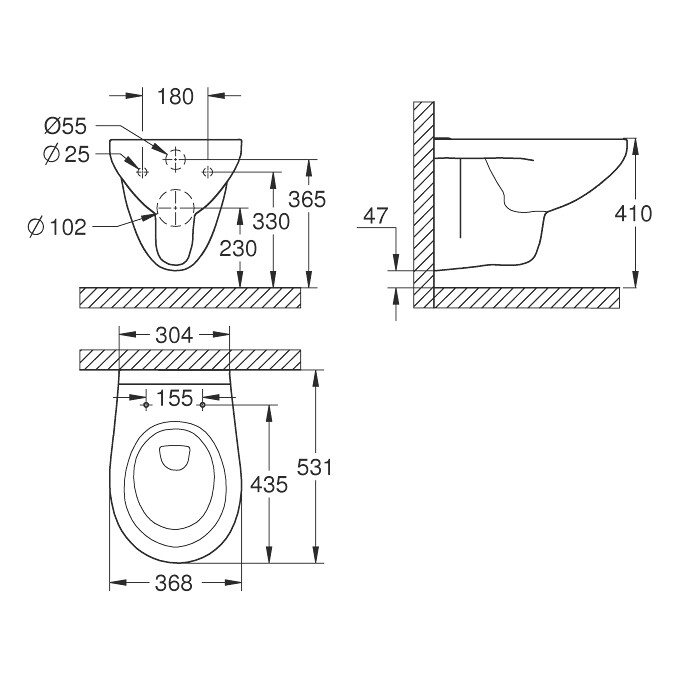 Безободковый подвесной унитаз Grohe Bau Ceramic 39427000+39493000 (с сиденьем микролифт), фото 13