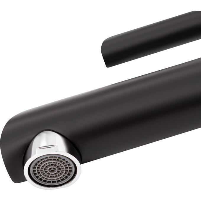 Змішувач для раковини Qtap Grand BCR 001F (чорний матовий/хром), фото , изображение 4