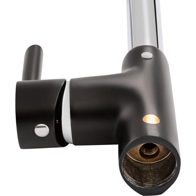 Смеситель для кухни Qtap Grand BCR 007F (черный матовый/хром), фото 2