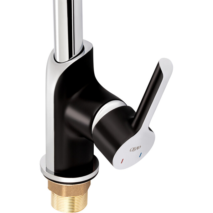 Смеситель для кухни Qtap Grand BCR 007F (черный матовый/хром), фото 4