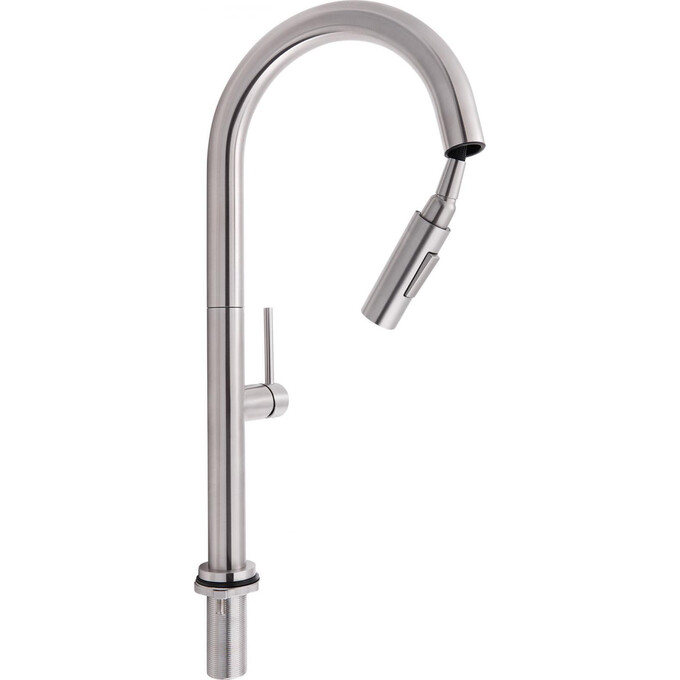 Смеситель для кухни с выдвижным изливом Qtap Lenicka 9138103UN (нерж), фото 2