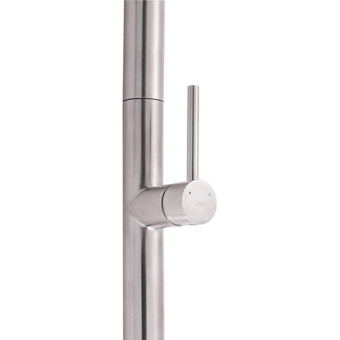 Смеситель для кухни с выдвижным изливом Qtap Lenicka 9138103UN (нерж), фото 5