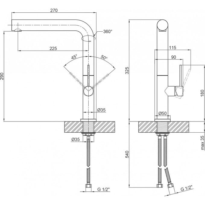 Смеситель для кухни Qtap Zdenek QTZDN9032103FC (нерж), фото 4