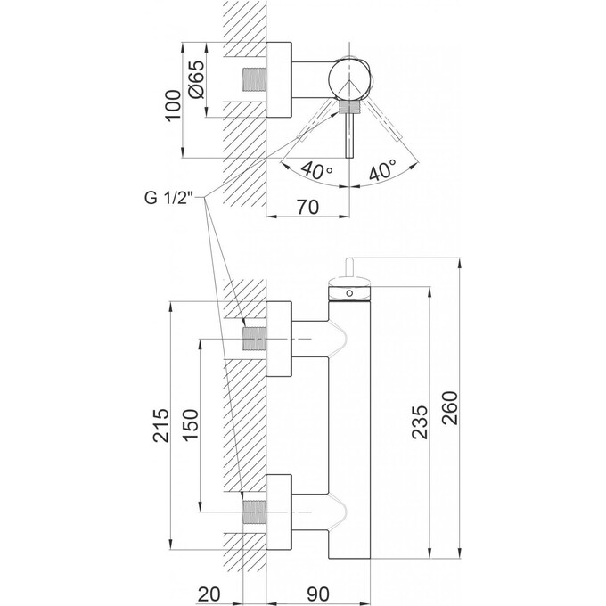Смеситель для душа Qtap Robin 4060102B (черный матовый), фото 5