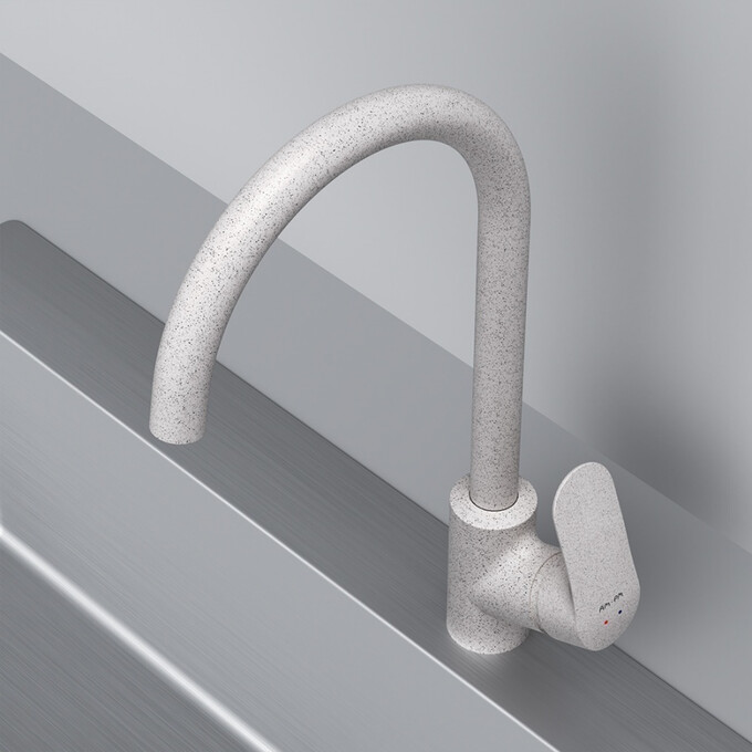 Смеситель для кухни Am.Pm Like F80E07133 (элегантный белый), Цвет производителя: белый, фото 7