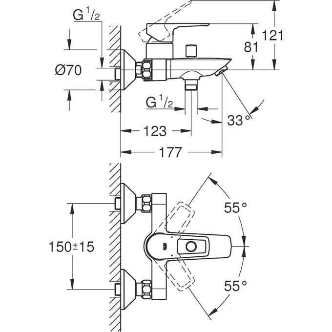 Смеситель для ванны Grohe BauLoop New 23603001, фото 10