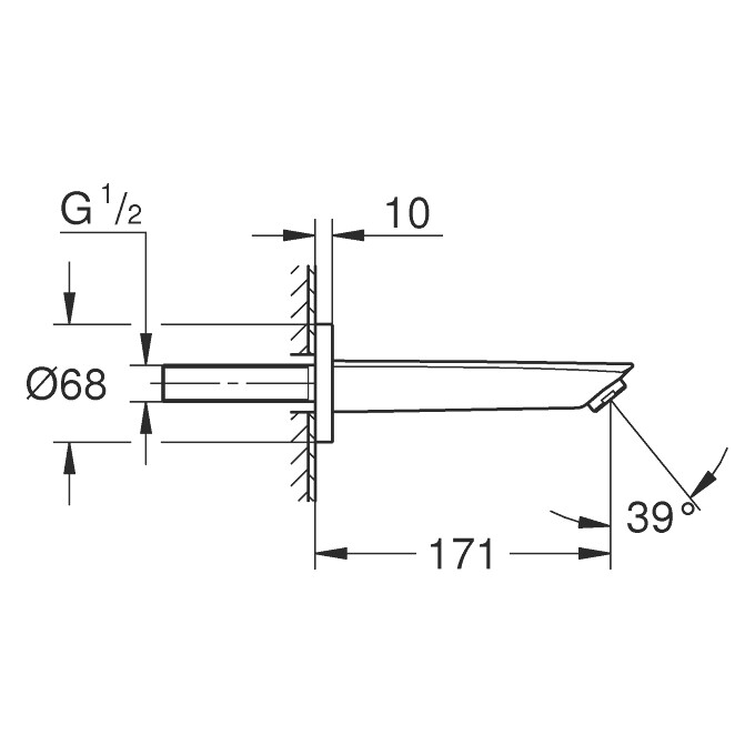 Вилив для ванни Grohe Eurosmart New 13448003 (прихованого монтажу), фото , изображение 6