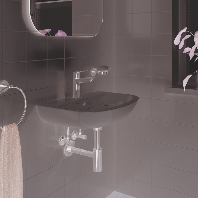 Змішувач для раковини Grohe BauLoop New S-Size 23883001 (з донним клапаном), фото , изображение 2