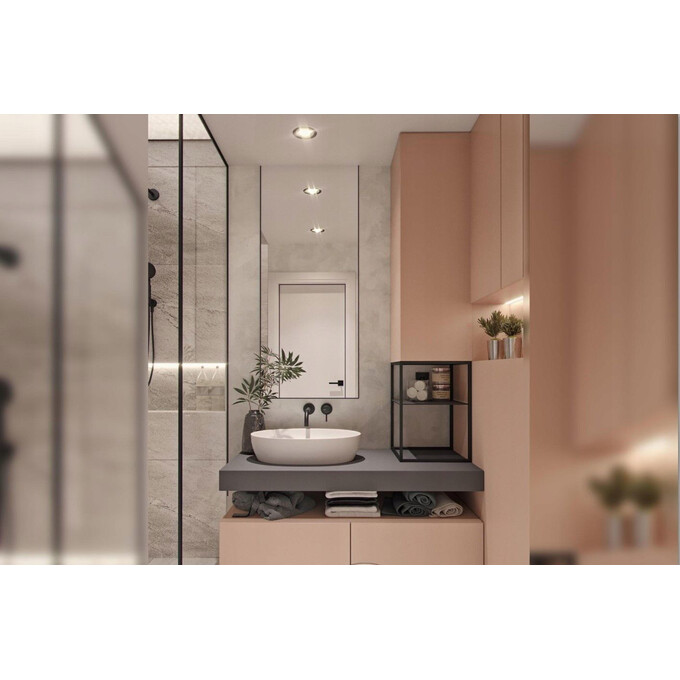 Змішувач прихованого монтажу для умивальника Rea Lungo BAT-B0969 (чорний, внутрішня частина в комплекті), Колір виробника: чорний, фото , изображение 5