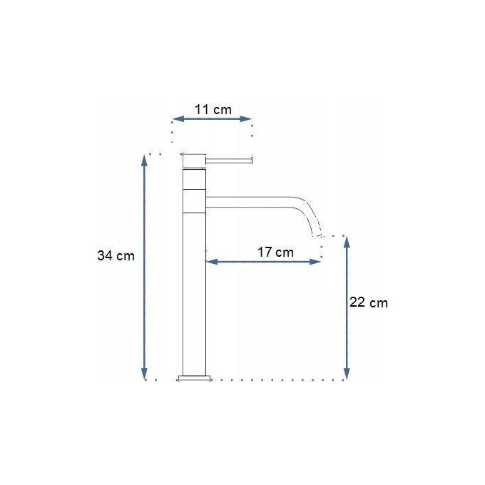 Високий змішувач для умивальника Rea Lugano REA-B5000, Колір виробника: хром, фото , изображение 5