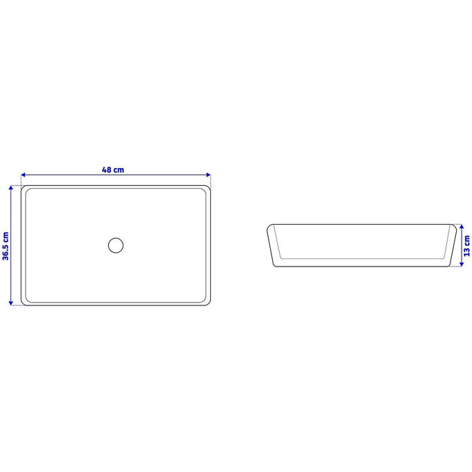 Раковина Rea Anita N 48 REA-U0669 (48x36.5 см, накладна), фото , изображение 6