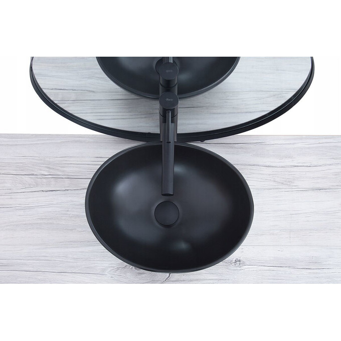 Раковина Rea Sofia N Black Matt REA-U0333 (41x34.5 см, чорна матова, чаша), Доступні розміри: 41 x 34, Колір виробника: чорний матовий, фото , изображение 5