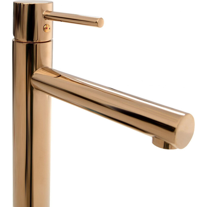 Високий змішувач для умивальника Rea Tess REA-B8804 (рожеве золото), фото , изображение 5