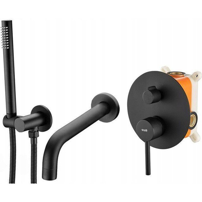 Змішувач прихованого монтажу для ванни Rea Lungo Black+Box REA-P6300 (чорний), Колір виробника: чорний, фото , изображение 3