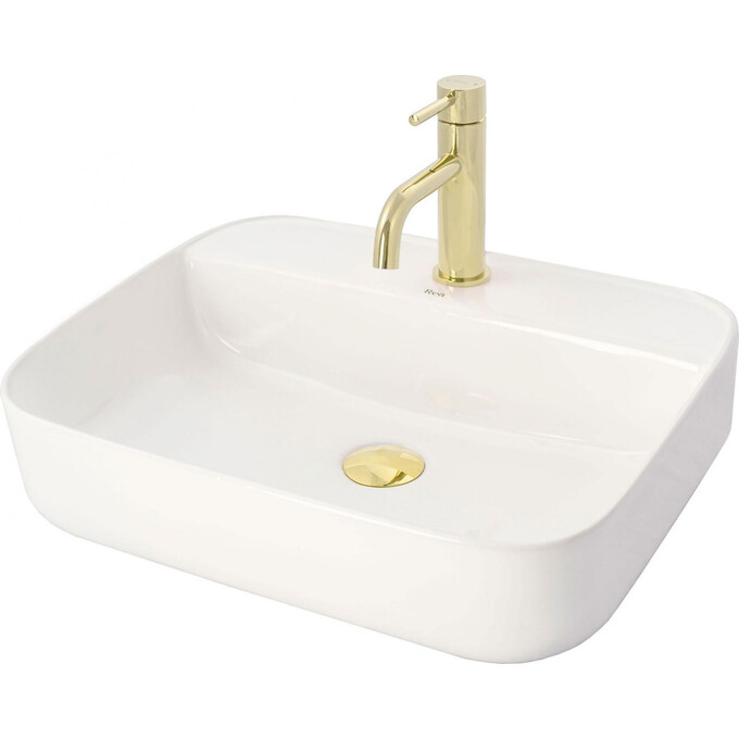 Смеситель для умывальника Rea Lungo REA-B4520 (золотой), Цвет производителя: золото, фото 3